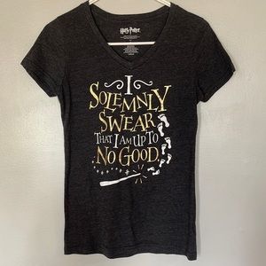 Warner Bros ‘Harry Potter’ Dark Grey Short Sleeve Tee “Solemnly Swear”